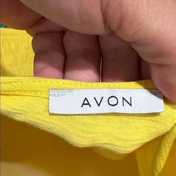 Avon Yellow Lace Sleeve Blouse - Picture 2 of 5
